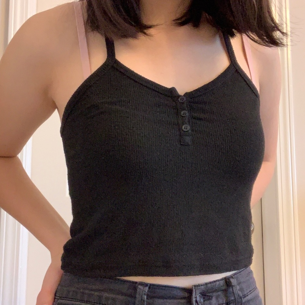 Black Racerback Tank Top from Brandy Melville